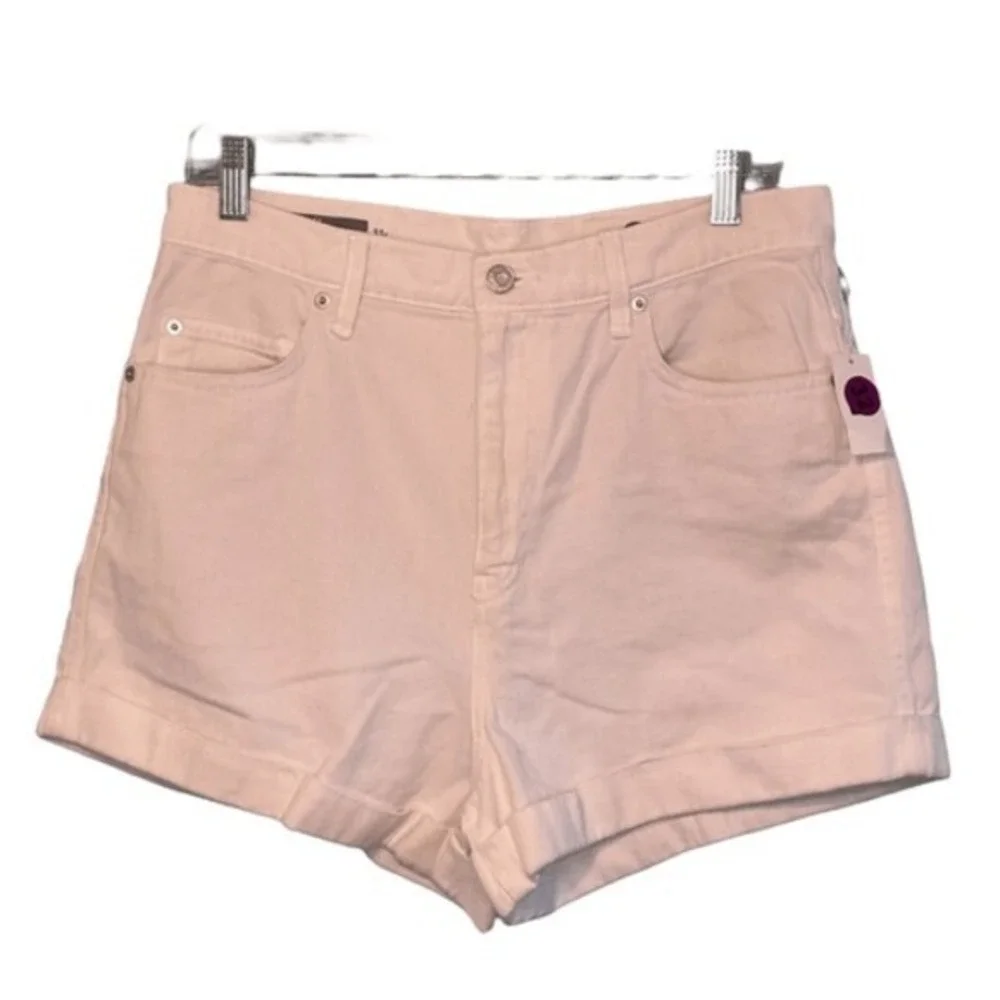 Gap‎ 1969 Original 5 Pocket Jean Shorts High Rise White Cuffed Denim 12